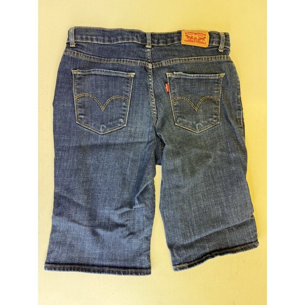 Levis Bermuda Shorts Womens 27 (27x10) Mid Rise Medium Wash Blue Denim - Picture 10 of 16